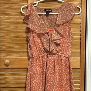 Orange floral dress